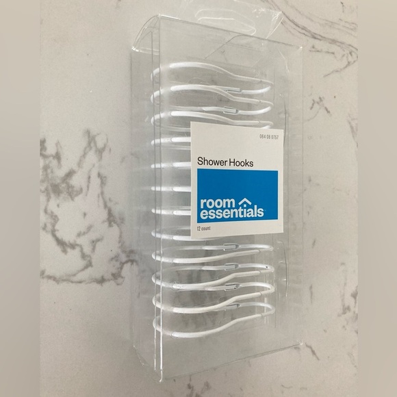 Room Essentials Basic Shower Curtain Hook with Clasp - NIB - Picture 3 of 4